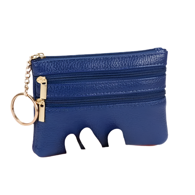 Hemasa Women Wallet Clutch Three Zip Female Short Small Coin Purse / Soft Mini Card Holder Wallet Money Bag