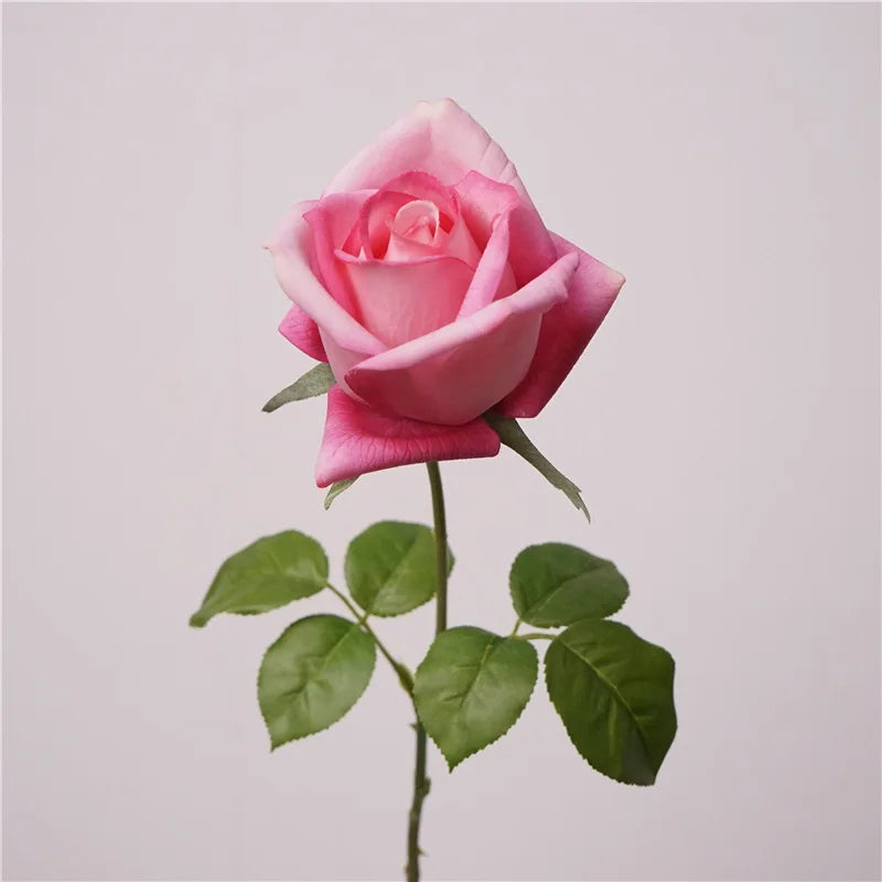 10Pcs Artificial Moisturizing Rose Real Touch Flowers Wedding Bridal Bouquet Fake Roses Home Living Room Decoration Party Floral