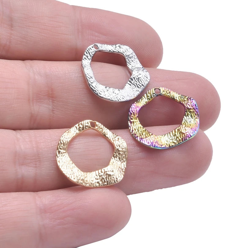 Titanium Steel Trendy Gold Color Geometric Necklace for Women Pendant Choker Long Chain Female Men's Fashion Jewelry Supplies