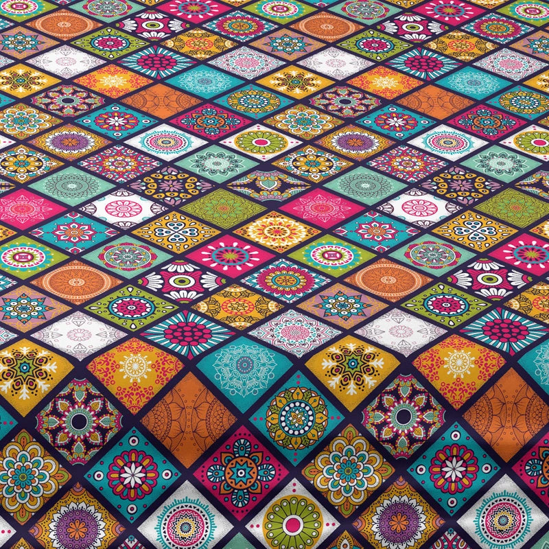 Tejesa Bohemian patterned frosted bedsheet, bedroom printed bedspread, bedding (excluding pillowcases)