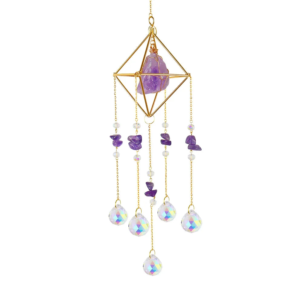 Hanging Sun Catcher Creative Rainbow Maker Ornament Versatile Sun Catcher Wind Chime for Wedding Decoration