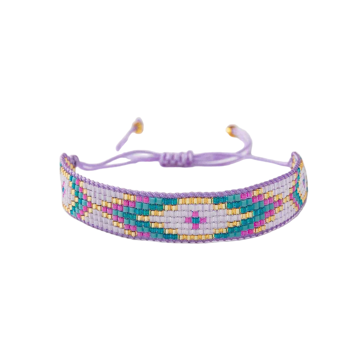 Tejesa Miyuki Seed Beaded Bracelet Adjustable Rope Chain Charm Bracelet for Women/ Girls
