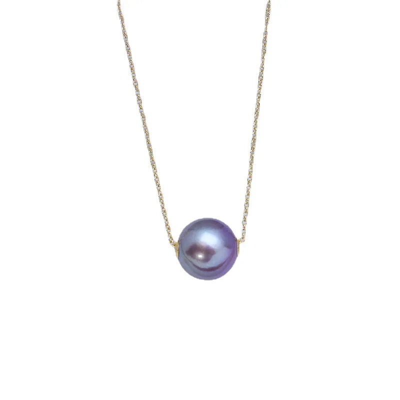Hemasa Fresh Water 11-12mm  Pearl  925 Sterling  Silver Pendant Necklace