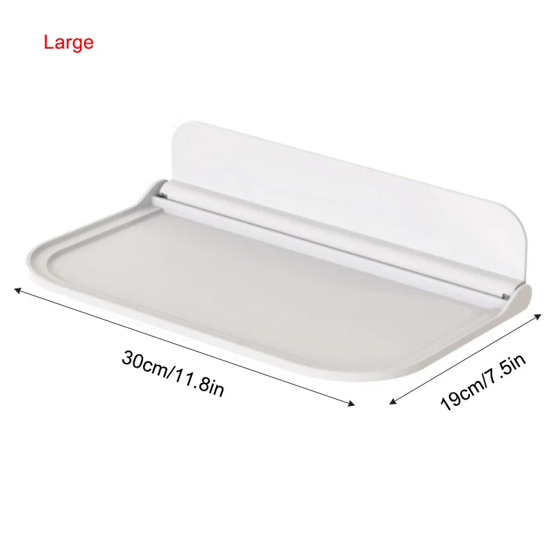 Hemasa Foldable Wall Shelf Bathroom Punch-free Wall-mounted Storage Rack Phone Holder