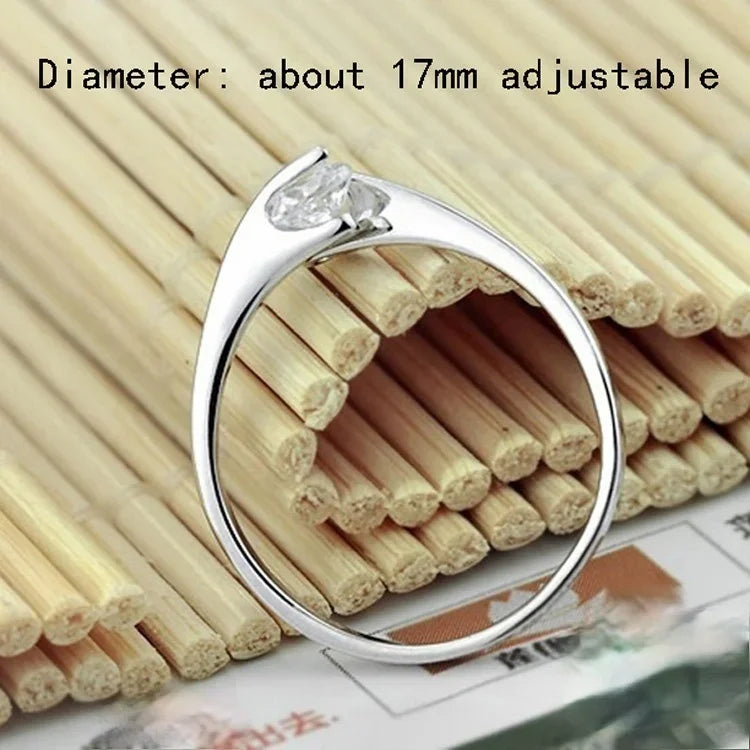 Trendy Opening Crystal Wedding Ring