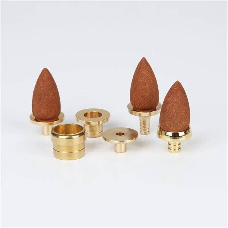 New Brass Ornament Incense Burner Copper Back Flow Incense Holder Home Office Teahouse Zen Buddhist Supplies