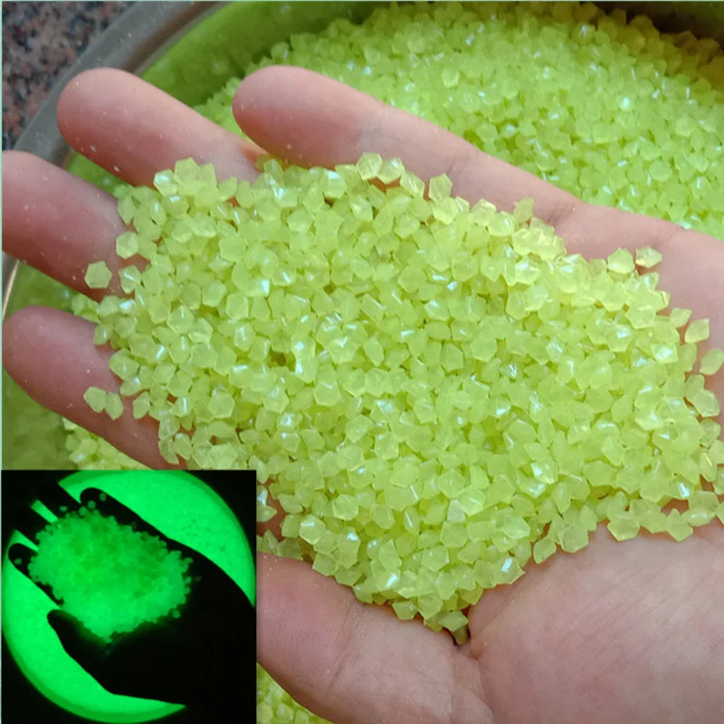 1000 Pcs Glow Sand Glow In Dark Stone Pebble Garden Yard Outdoor Lawn Decoration Fish Tank Aquarium Home Diy Decor 3-5mm