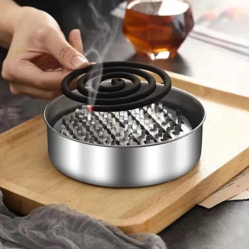 Portable Mosquito Coils Holder Large Hotel Metal Repellent Rack with Cover Saft Mosquito Coil Tray Summer Anti-mosquito Supplie