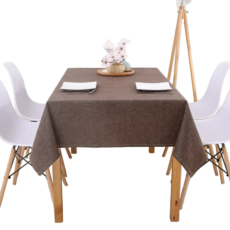 Tejesa Faux Linen Tablecloths Rectangle Washable Table Cloths Wrinkle Stain Resistant Table Cover Cloth for Kitchen Dining Room JAF040