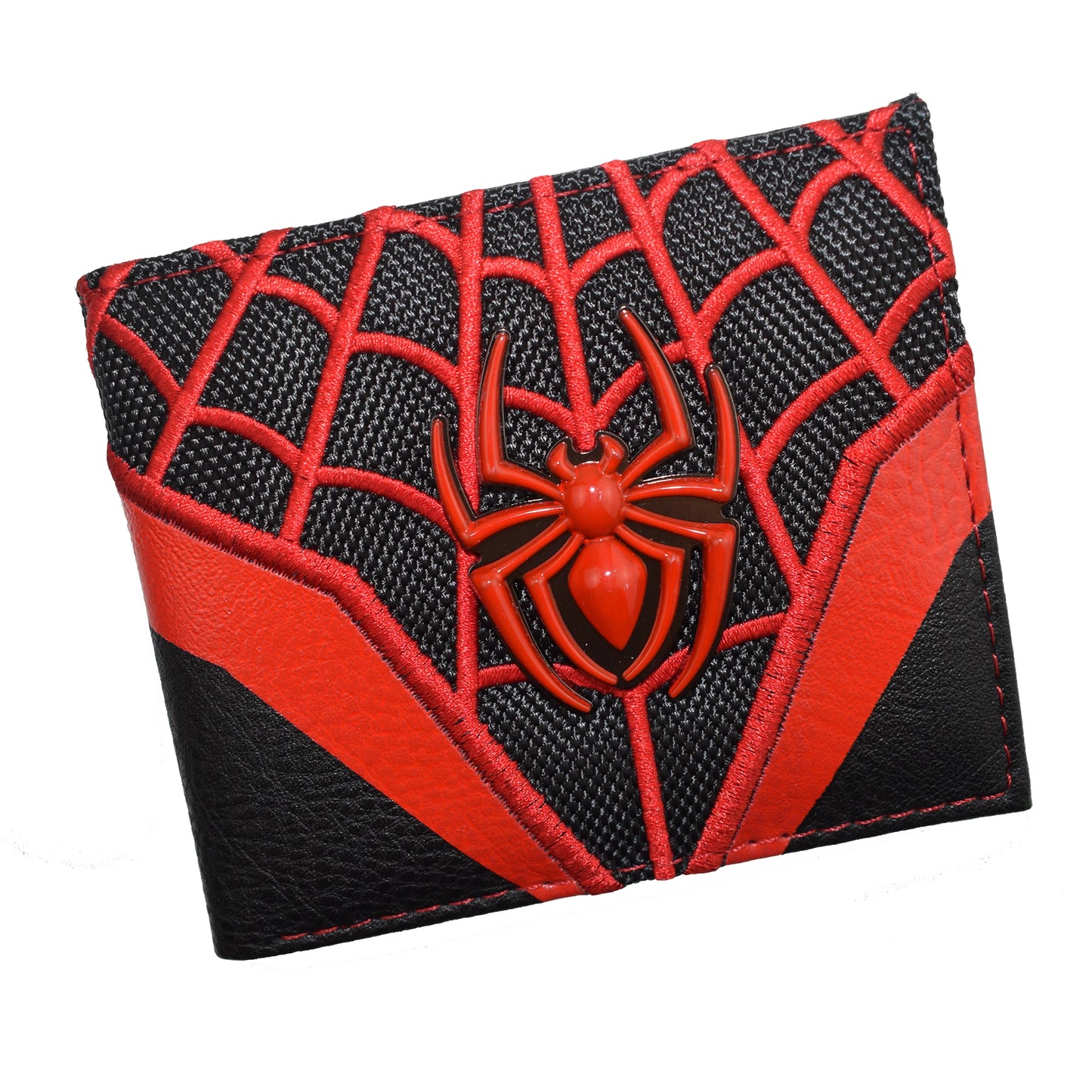 High Quality Metal Design Comics Marvel Wallet Spiderman Purse PU Leather with Zipper Coin Pocket