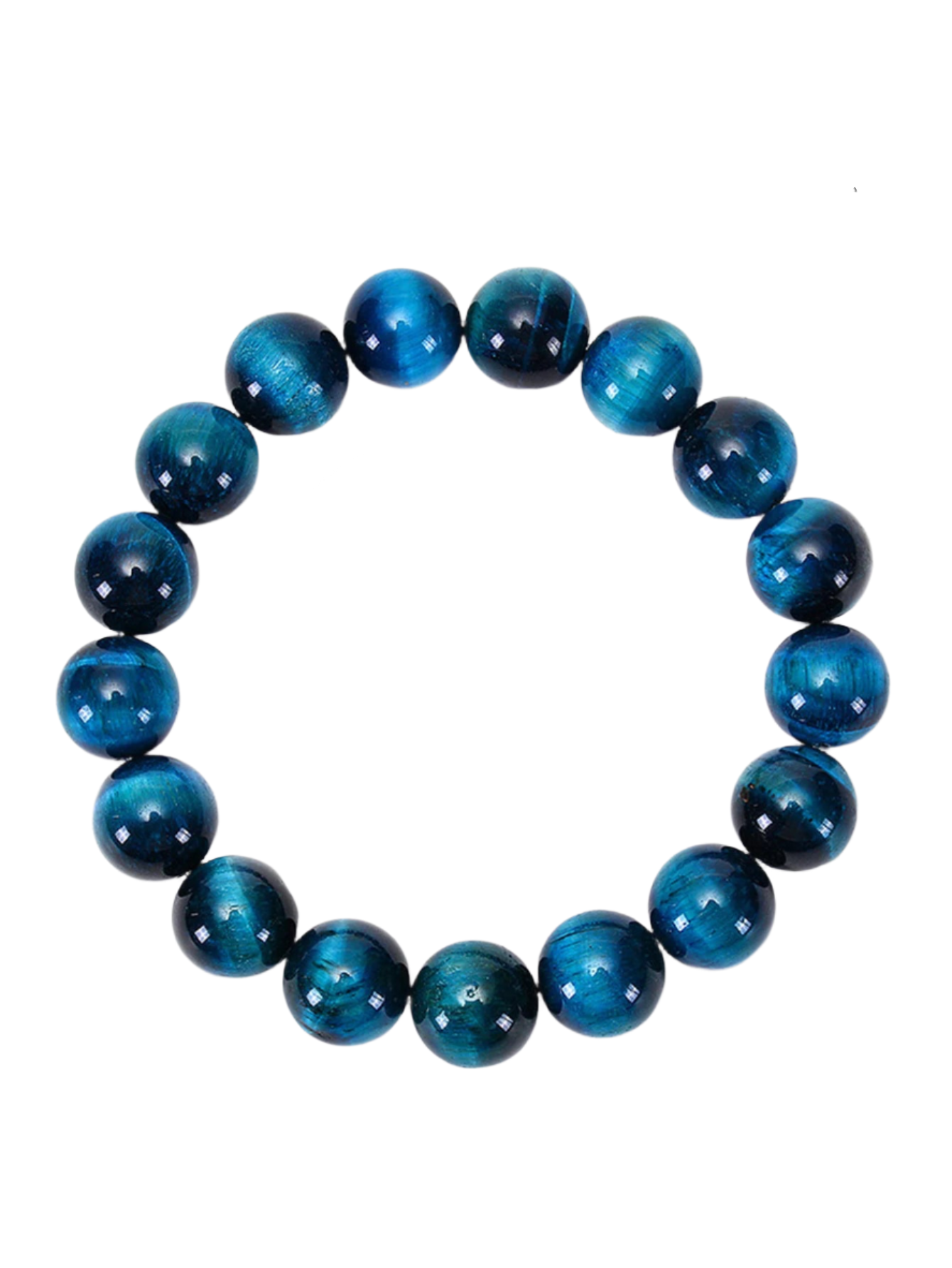 OAIITE Natural Stone Blue Tiger Eye Beaded Bracelet Men Women Yoga Meditation Charm Bracelet Heal Energy Pulseras Jewelry Gift