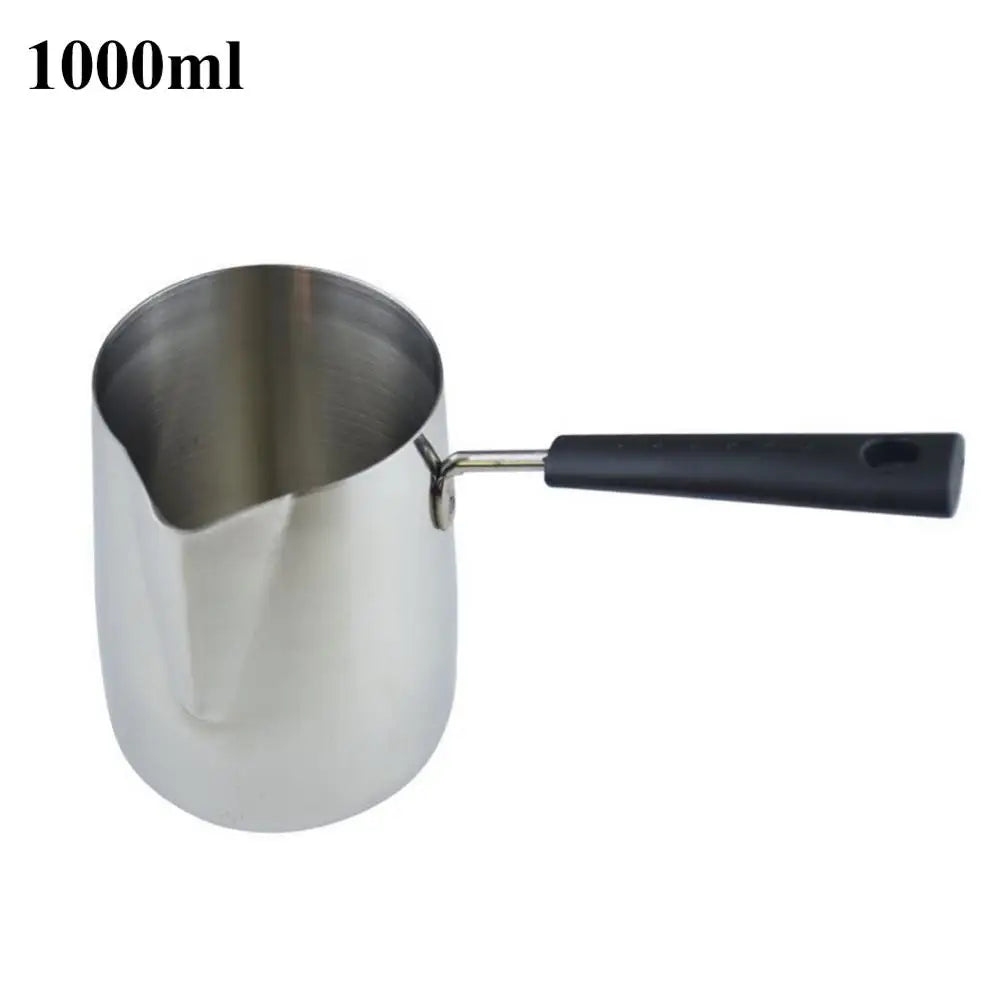 Stainless Steel Wax Melting Pot with Silicone Handle DIY Candle Melts Pot Dissolve Soap Jug Heated Coffee/Milk/Chocolate