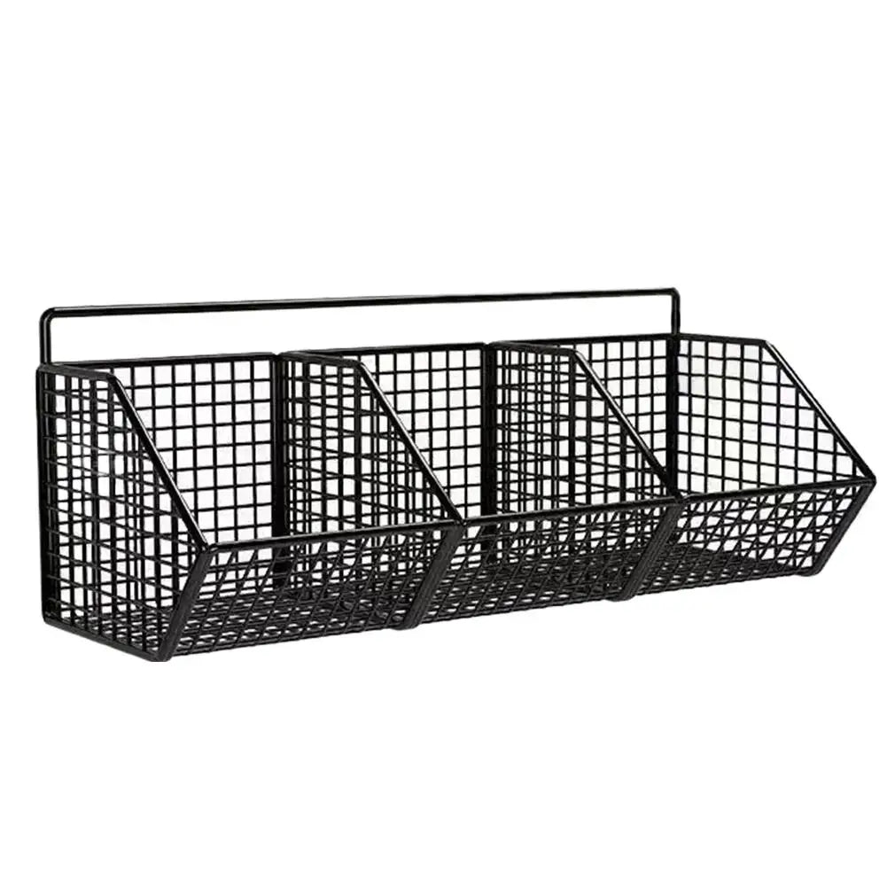 Tejesa Wall-mounted Kitchen Storage Basket Partition Storage Rack for Kitchen Ingredients Sorting Storage Basket