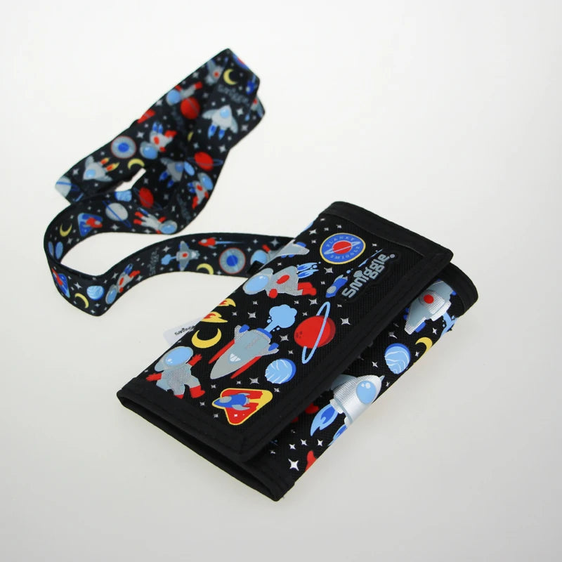 Australia Smiggle Original Kids Wallet Boy Cool Black Astronaut Clutch Wallet Leather Card Bag Coin Wallet High Quality