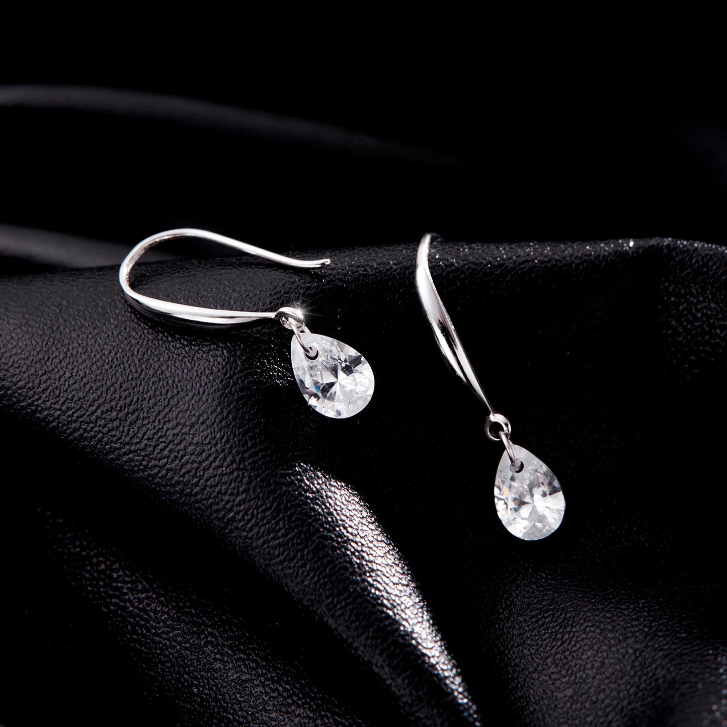 MODIAN Fashion Sparkling Hook Earrings 925 Sterling Silver Shiny CZ Water Drop Sway Dangle Earrings For Women Fine Jewelry