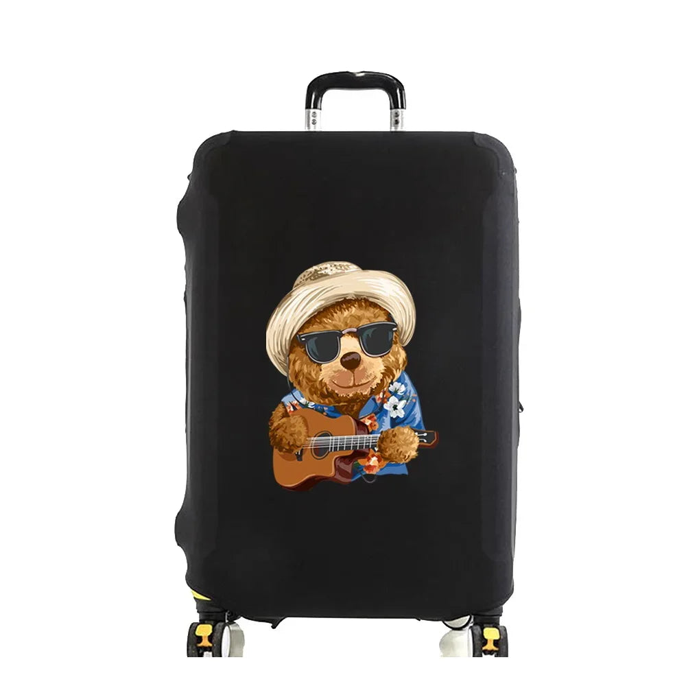 Tejesa Luggage Cover Stretch Fabric Suitcase Protector cute bear Baggage Dust Cover Suitable 18-32 Inch Suitcase Case Travel Organizer