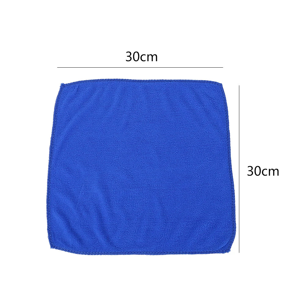 50/5pcs Cleaning Cloths Microfiber Towels Hanky Car Wash Drying Fabric Rag Reusable Auto Detail Polishing Cloth Home Clean Tool