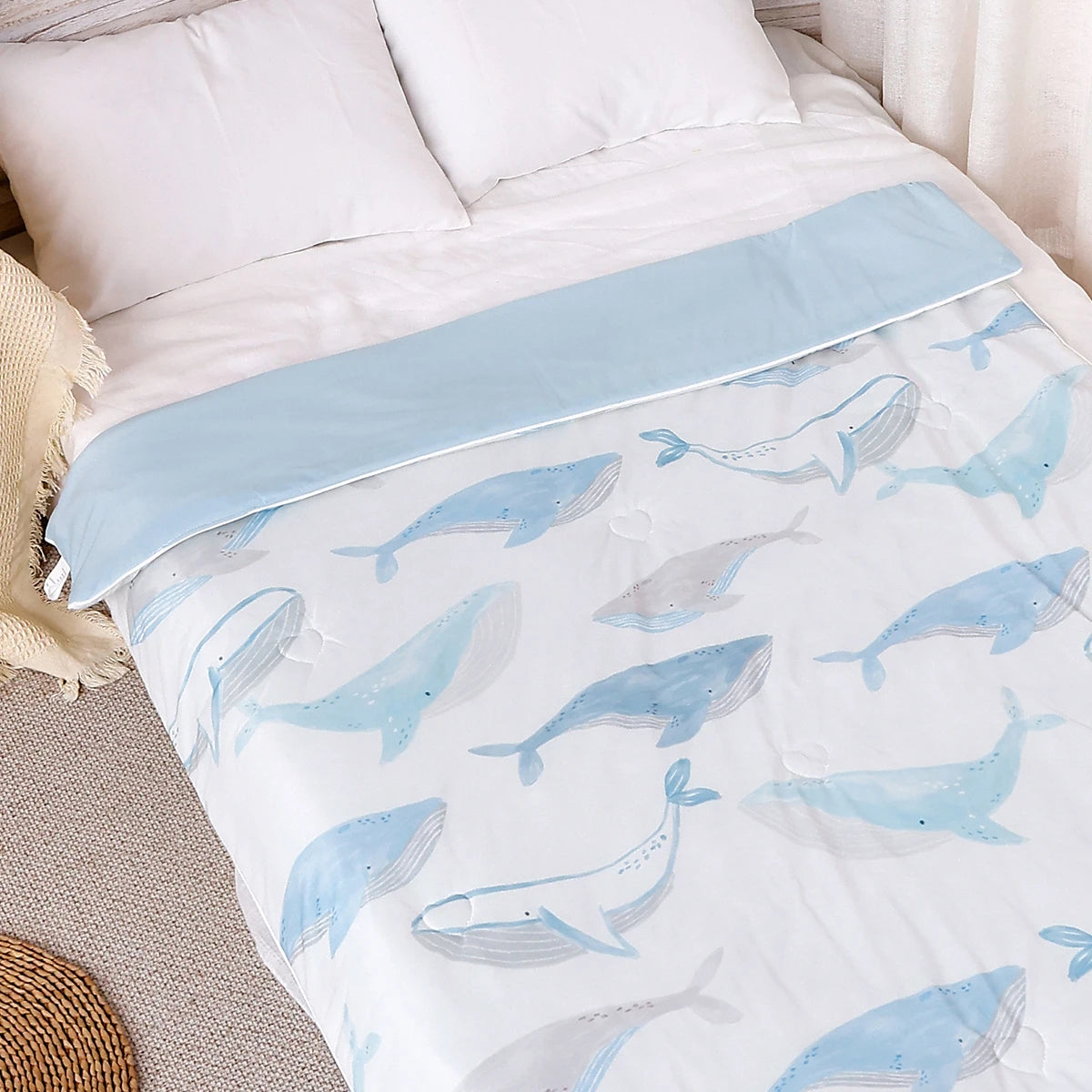 Tejesa Double Side Use Baby Cotton Padded Blanket /Breathable New born Quilt Size 110x150cm
