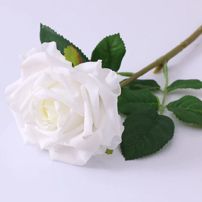 Real Touch Artificial Latex Rose Flowers Wedding Bridal Bouquet Home Dining Table Bedroom Study Garden Flower Arrangement Decor