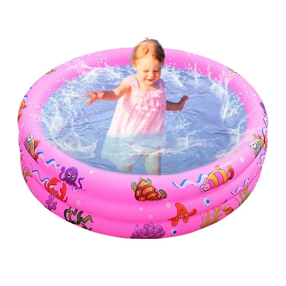 Hemasa Circular Swimming Pool Kiddie Swimming Pool Three-Layer Kiddie Toddler Outdoor Pool Design Quick Drainage For Girl/Boy Outdoor
