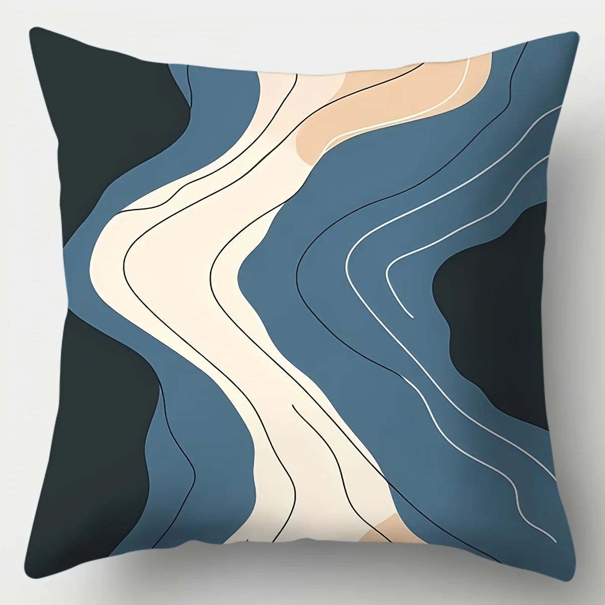 Hemasa 4pcs Modern Abstract Throw Pillow Covers Set 17.7"x17.7"