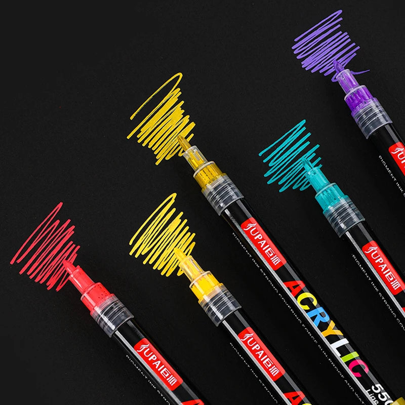 12 colors markers art valve watercolor oil pastel pens acrylic pens 0.7 line width ceramic pens