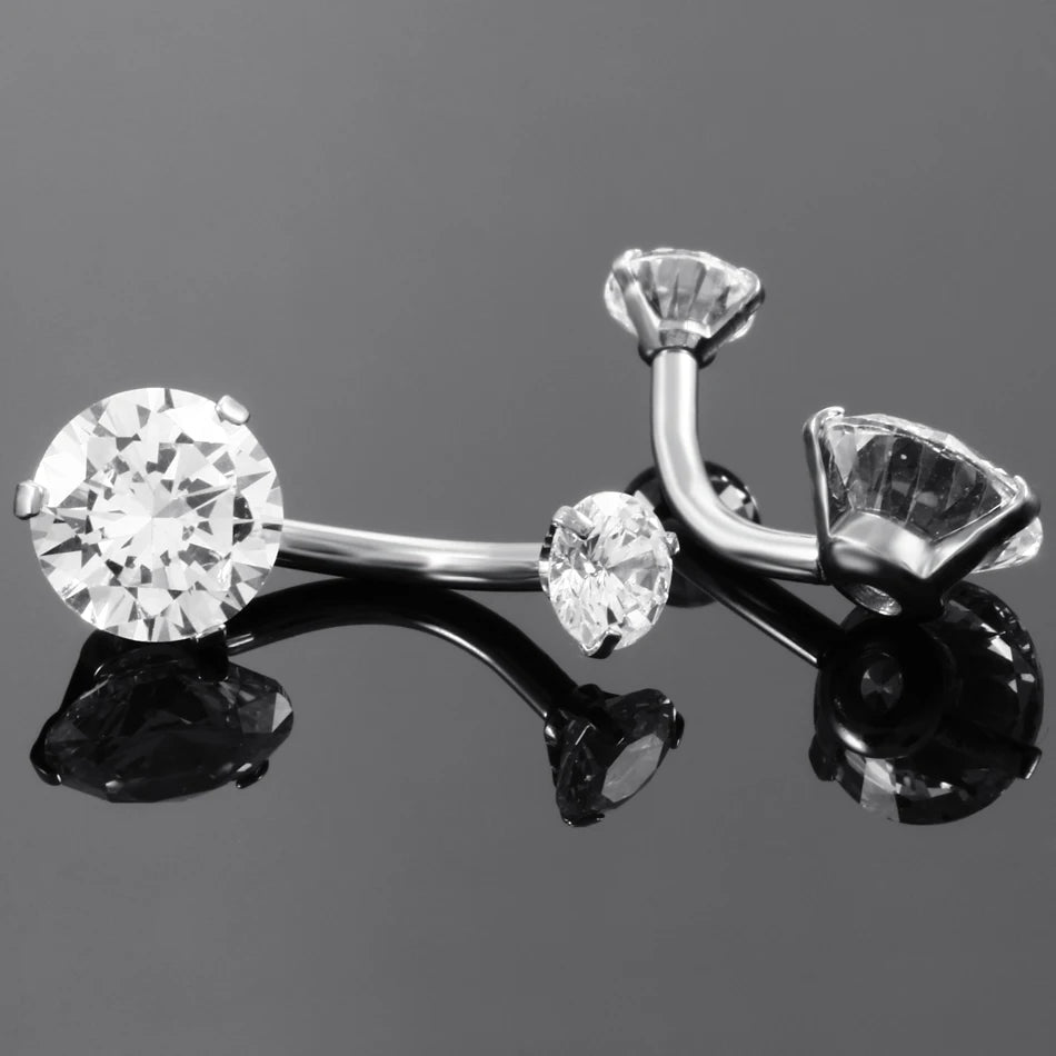 10PC Navel Piercing Stainless Steel Earrings 14G Belly Button Ring Pircing Nombril Internal Thread Belly Bars Ombligo Jewelry