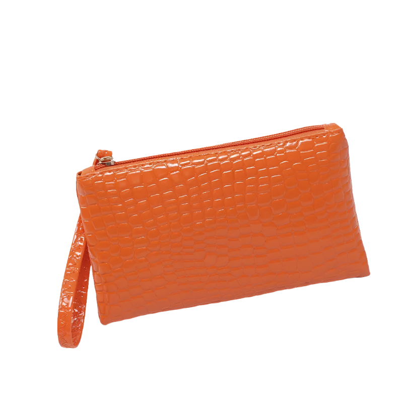 Hemasa Crocodile Pattern Wallet Litchi Grain Coin Purse Female Bag Wrist Bags Zipper Phone Pocket Credit Card Holder