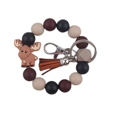 Hemasa Siliocne Bull Handmade Beads Bracelet Keyrings / Car Key /Accessories Bag Pendant