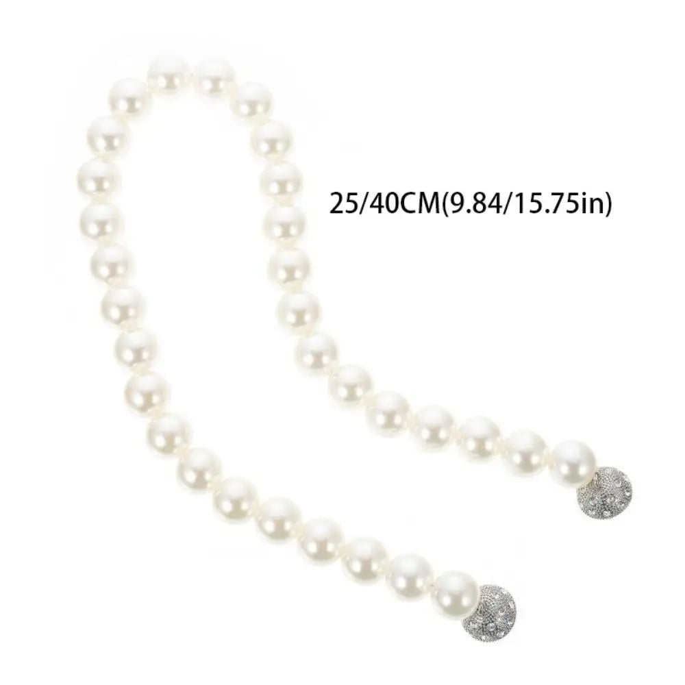 Punch-free Pearl Curtain Magnetic Buckle Europe Style Easy to Use Pearl Curtain Tieback Elegant Magnetic Curtain Strap