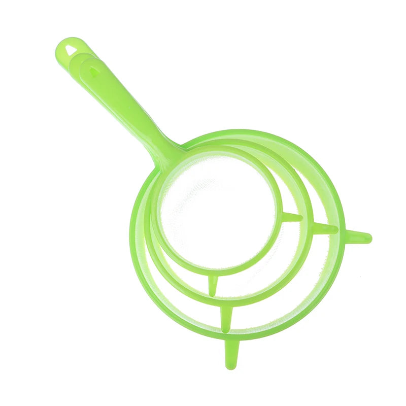 Hemasa 3 Pcs/Set Plastic Fine Mesh Juice Tea Scoop Strainer Colander
