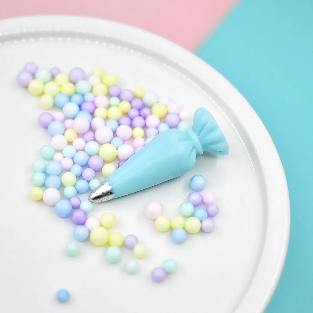 10pcs Macaroon Resin Decorating Bag Decoration 3d Miniature Dollhouse Scrapbooking Accessories Embellishments Kawaii Craft DIY