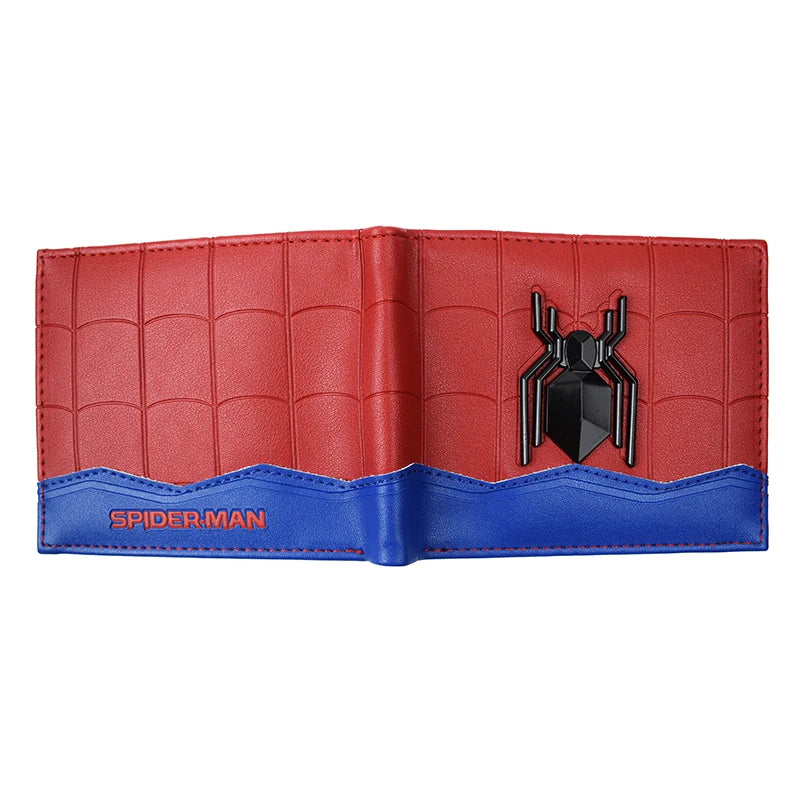 Hemasa Comics Cartoon Spider Man Wallet Metel Design Short Purse with Coin Pocket
