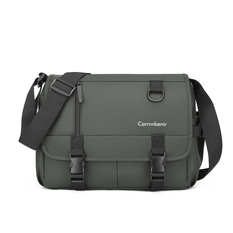 High Quality Soft PU Leather Men's Shoulder Bag Fashion Casual Messenger Bag A4 Book Document Bag Male