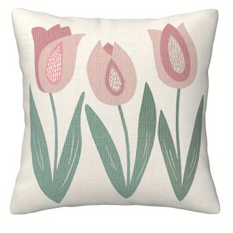 Tejesa 2Pcs Floral Pattern Throw Pillow Covers For Home Pattern Cushion Cover Suitable For Sofa Bedroom Car Pillow Cover