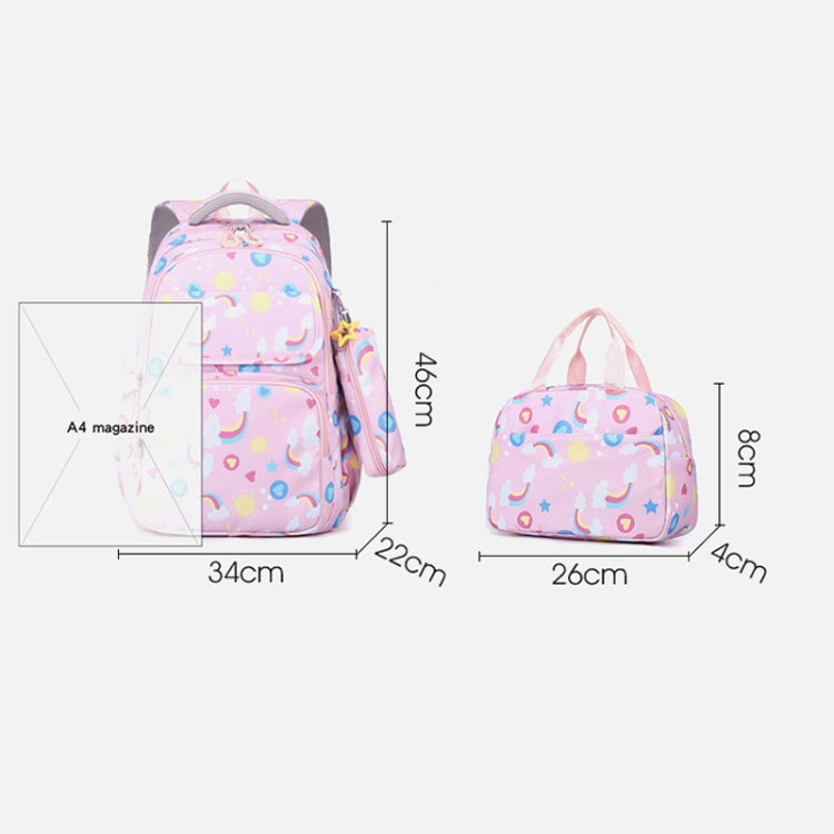 3 In 1 Kids School Backpack Small Student Book Bag with Lunch Bag & Pencil Case
