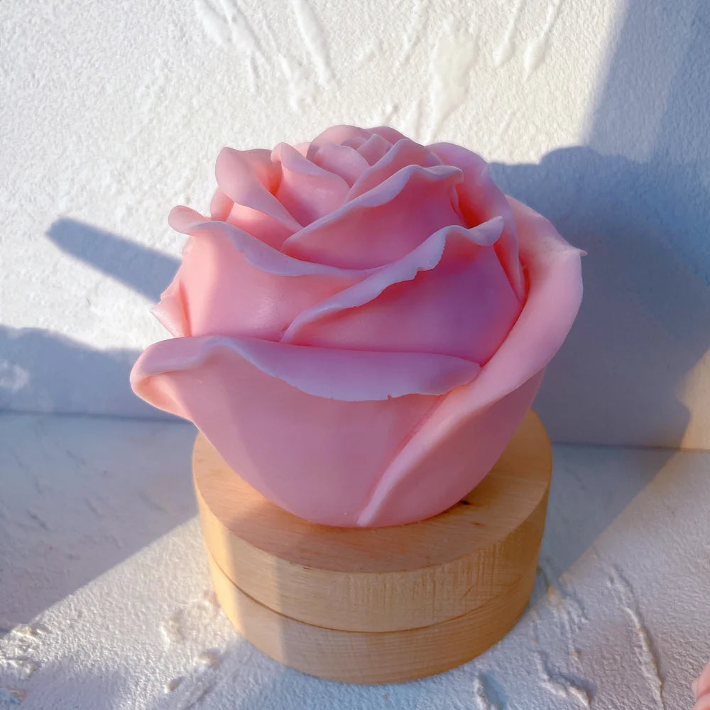 3 Sizes Rose Shaped Candle Mould Valentine's Day Gift idea