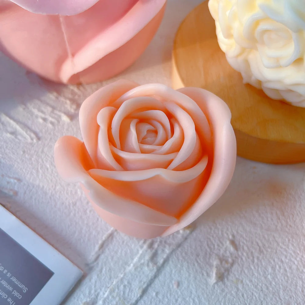 3 Sizes Rose Shaped Candle Mould Valentine's Day Gift idea