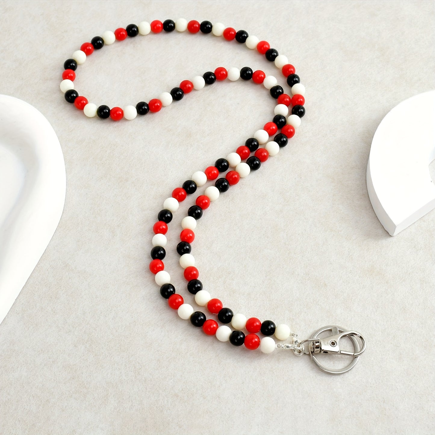 Beaded Lanyard For Women, Beaded Lanyards For ID Badges, Lanyards For Keys, Teacher Lanyard For ID Badges And Keys, Beaded Lanyard For School Student Nurse Gift