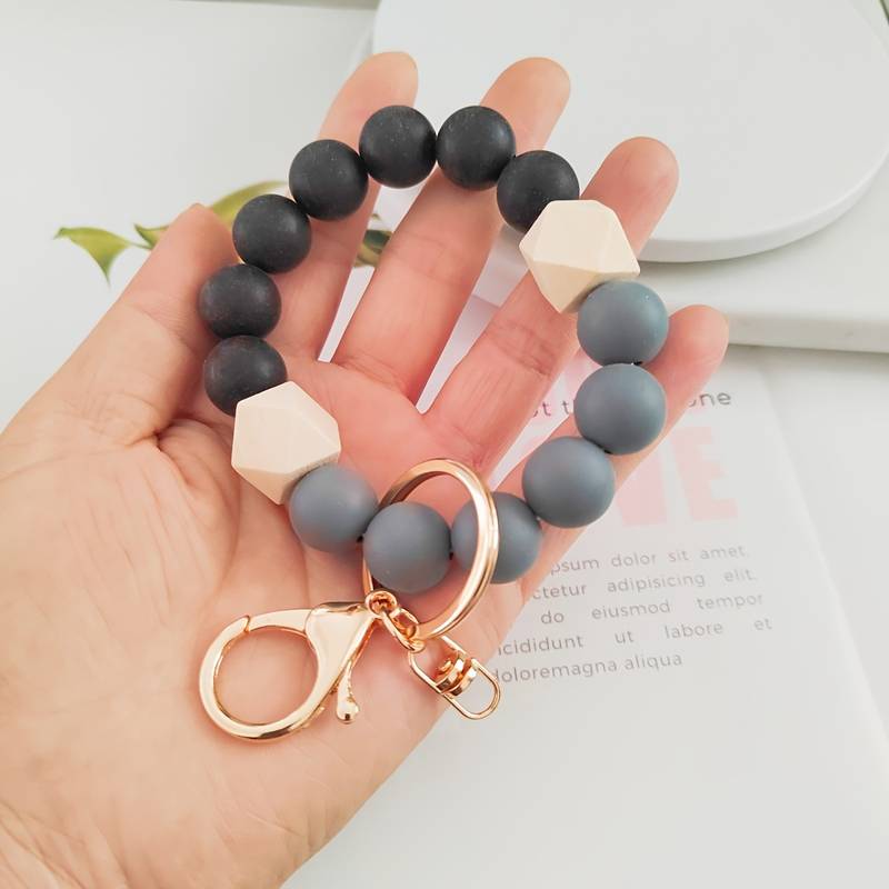 Silicone Beads Key Ring