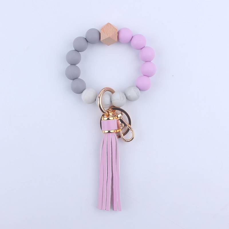 Silicone Beads Key Ring