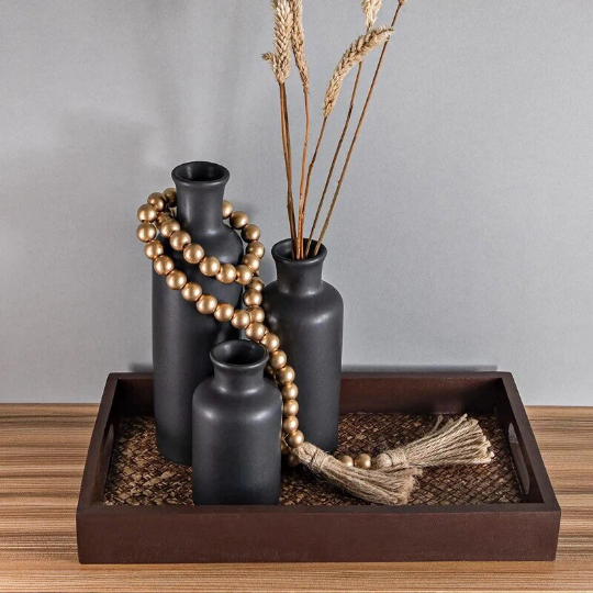 Gold colour wooden beaded garland