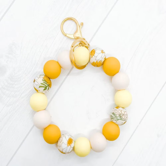 Silicone Beaded Bangle Keyring
