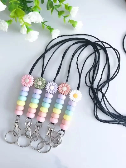 Silicone Beads  Lanyard,