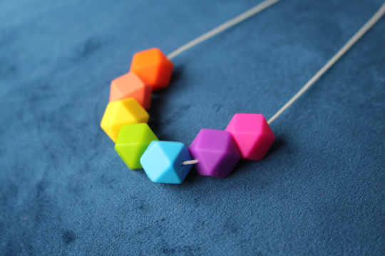 Rainbow Colour Silicone Beads Nursing necklace