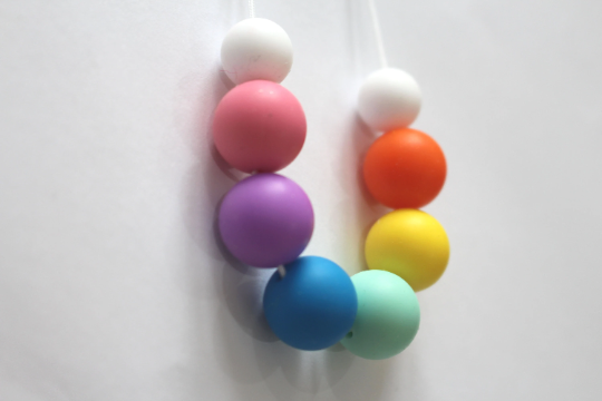 Rainbow Colour Silicone Beads Nursing necklace