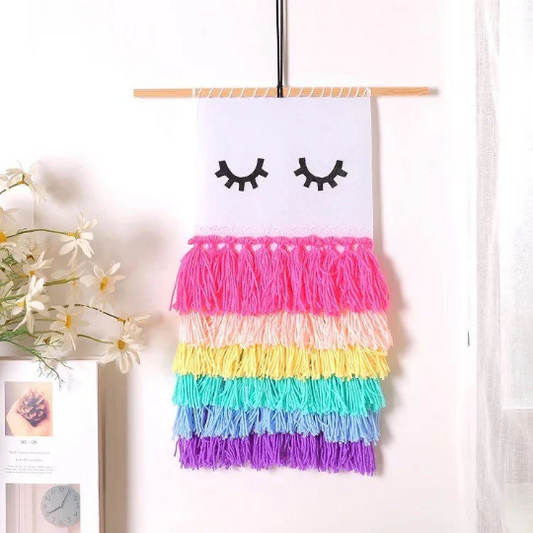 Knitted kids Room Decor /Wall Hanging/Home Decor /Rainbow wall Hanging