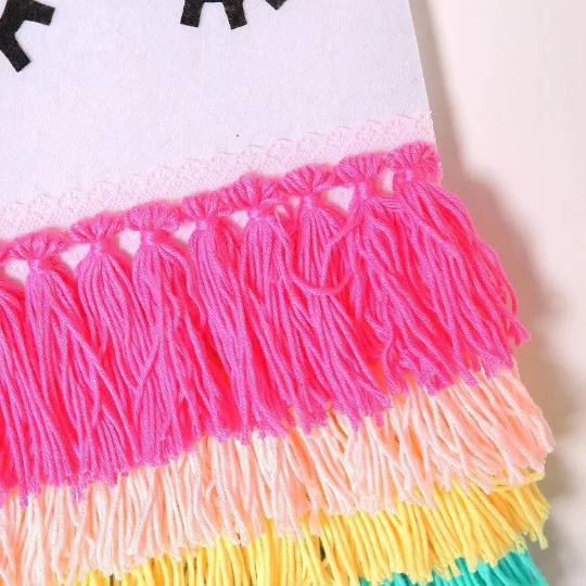 Knitted kids Room Decor /Wall Hanging/Home Decor /Rainbow wall Hanging