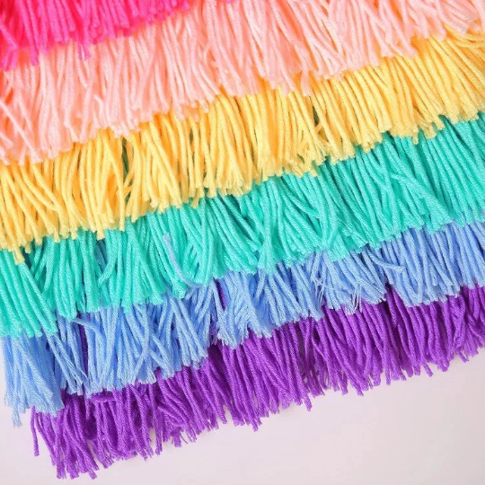 Knitted kids Room Decor /Wall Hanging/Home Decor /Rainbow wall Hanging