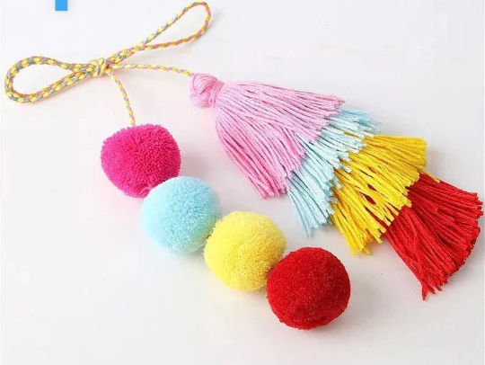 Tassels Pom Pom Zipper Charm for Bag